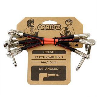 ORANGECRUSH Patch Cable 3-Pack 6inch 15cm 1/4" Angled CA038 パッチケーブル 3本セット
