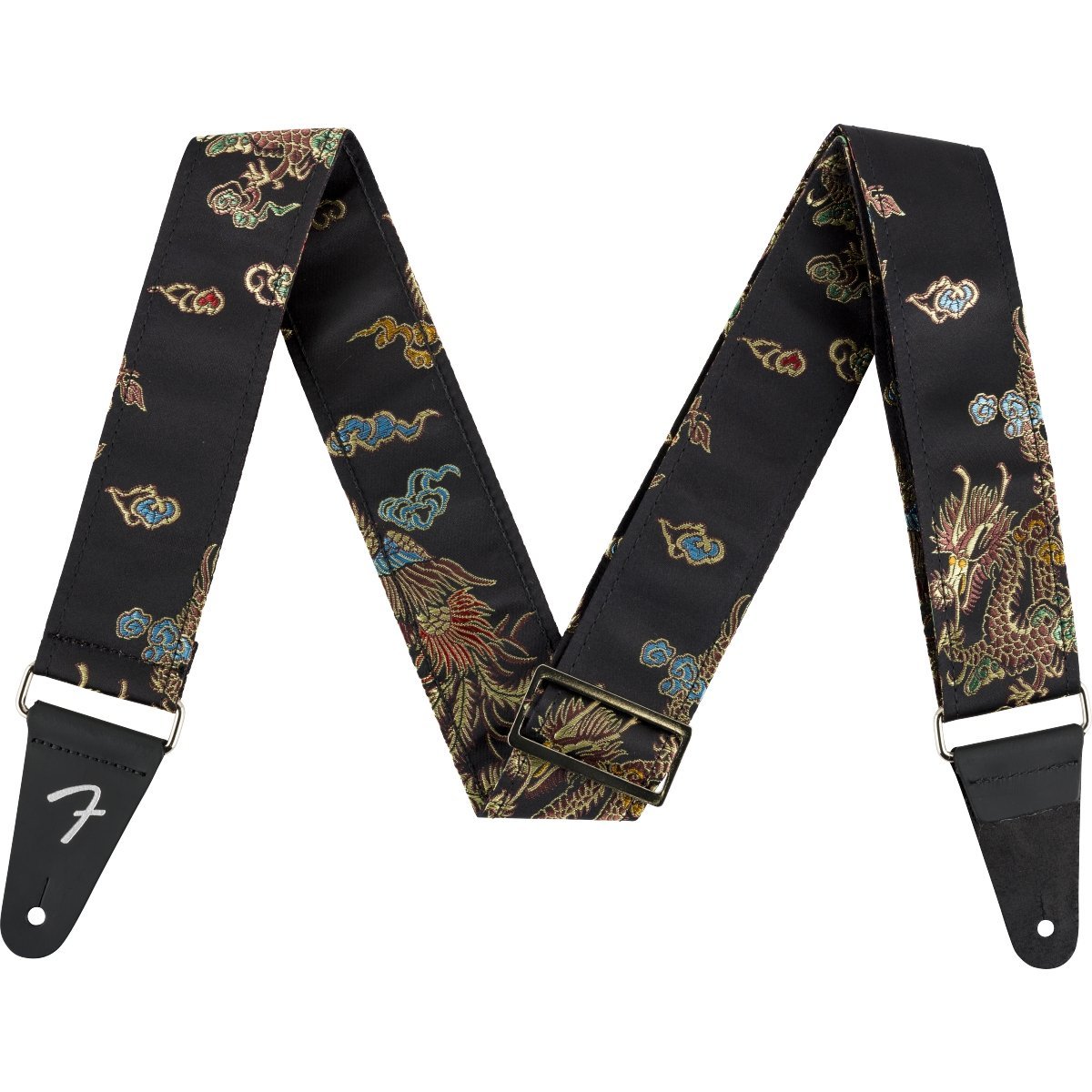 Fender Satin Dragon Strap Black フェンダー ストラップ [USA製