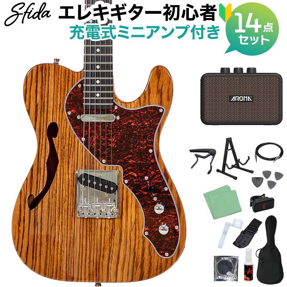 Sfida STH-600 NA エレキギター初心者セット 【充電式ミニアンプ付き