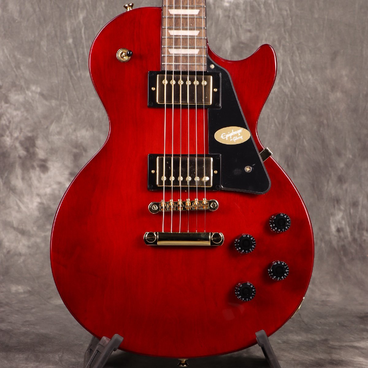 epiphone Les Paul studio ケース&スタンド付　赤 RED Epiphone Inspired by Gibson Les Paul Studio Gold Hardware Wine Red
