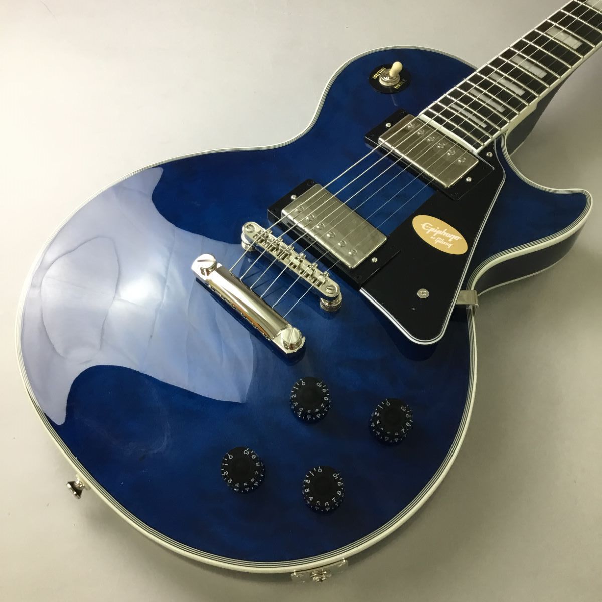 Epiphone Les Paul Custom Quilt Viper Blue (バイパーブルー) エレキ 