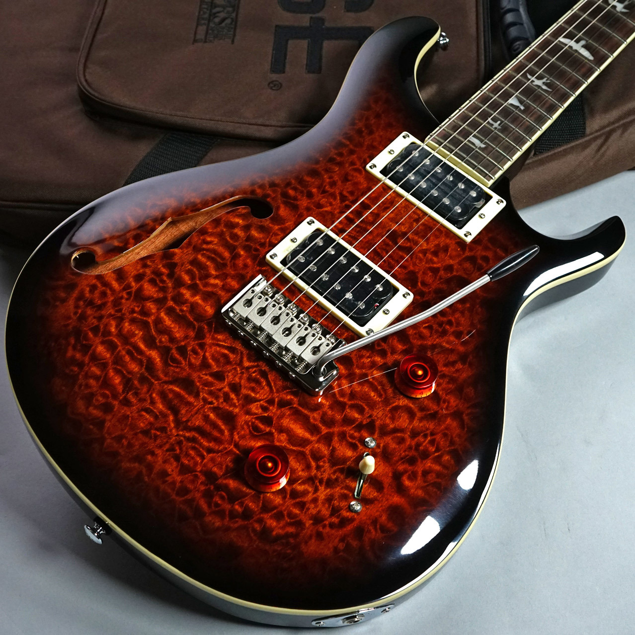 【最終値下げ】PRS SE Custom 22 Semi-Hollow 送料無料 P.R.S. SE Custom 22 Semi-Hollow (Black Gold Burst) SN
