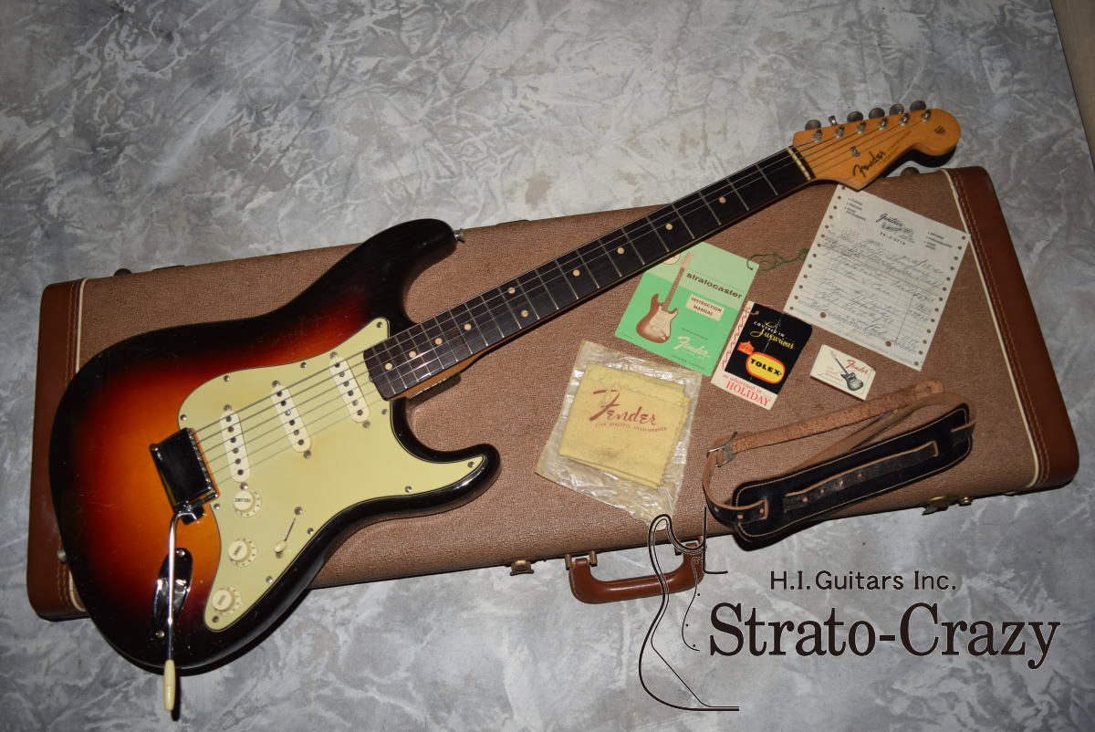 Fender '62 Three Tone Sunburst Stratocaster / Slab Rose neck 