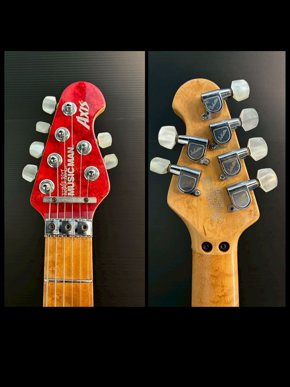 ギター MUSIC MAN AXIS T-RED w/TREM Ernie Ball MusicMan Axis Trans Red, 2006 | www.12fret.com
