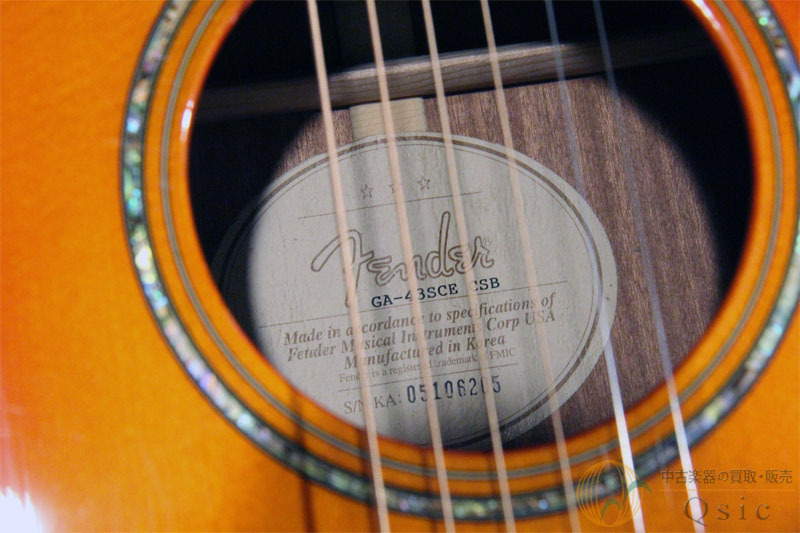 Fender Acoustics GA-43SCE CSB 【返品OK】[VJ294]（中古/送料無料 