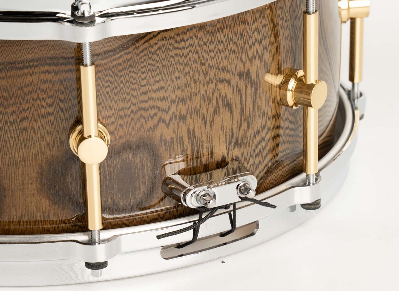 canopus HS-1465 Zelkova Ninja Black Snare Drum / Aerial Case付属