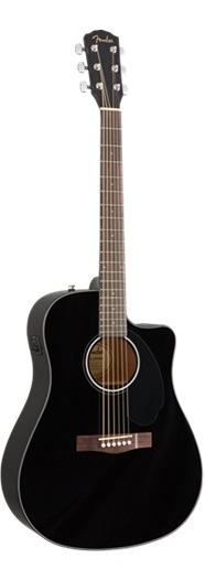 Fender エレアコギター CD-60SCE Black Fender CD-60SCE アコースティックギター初心者12点セット