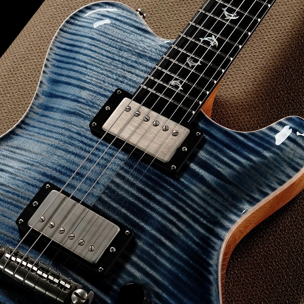 ※Azuking※　日本製　フルオーダー機材　アルダーボディ　即戦力 Nik Huber Dolphin II Exceptional Flame Maple Top Atrantic Blue
