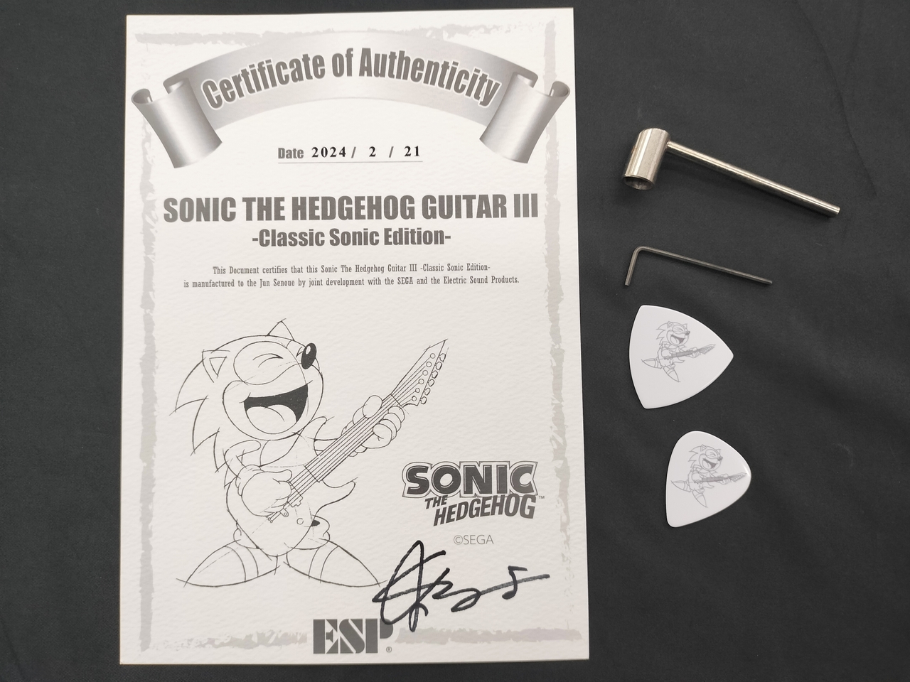 ESP SONIC THE HEDGEHOG GUITAR III -Classic Sonic Edition