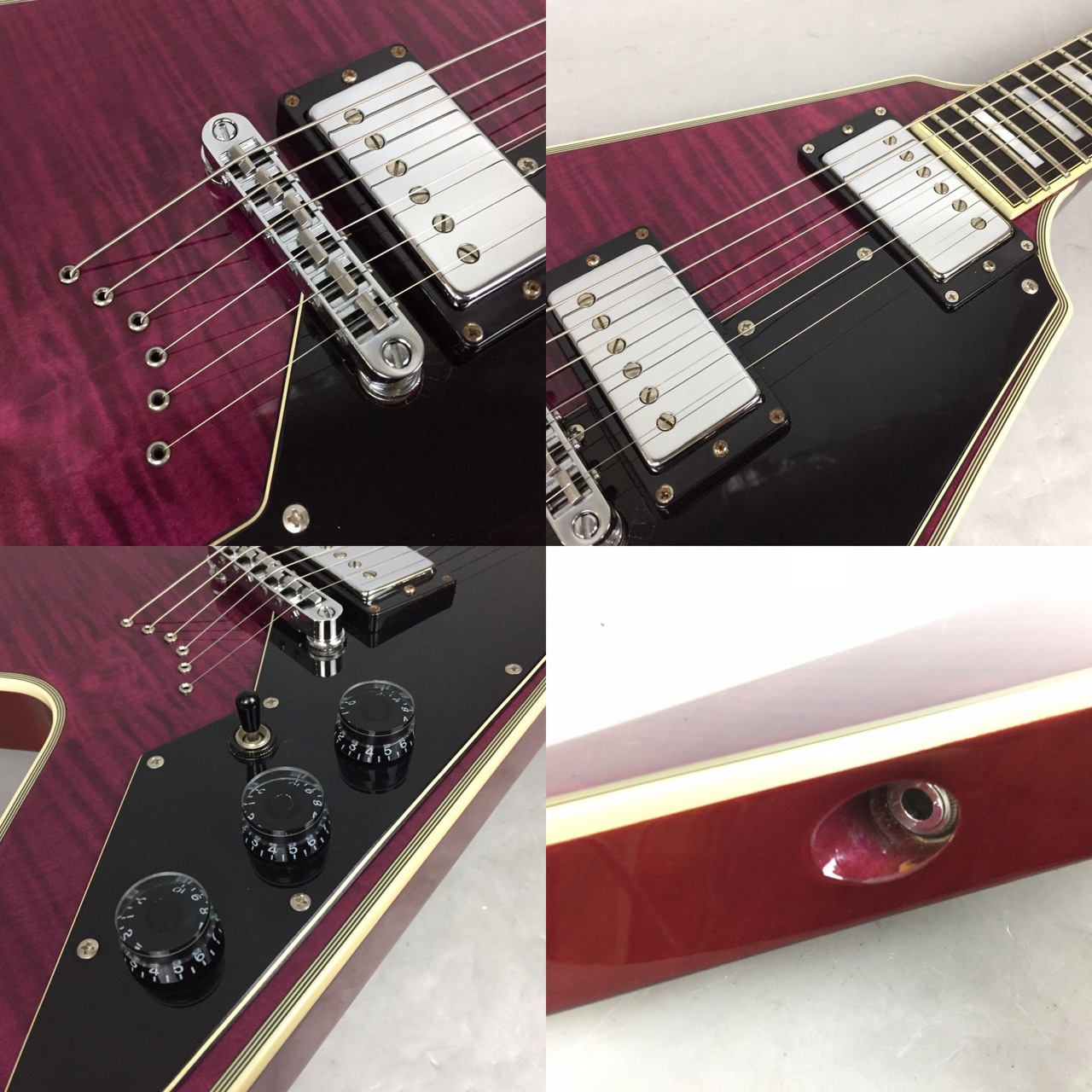 SCHECTER　Ｖ型エレキギター SCHECTER V-1 CUSTOM Trans Purple（中古/送料無料）【楽器検索
