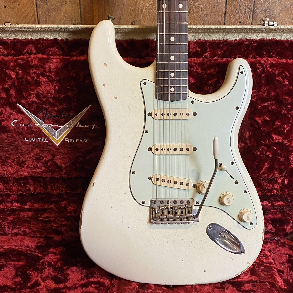 Fender Custom Shop MBS 1960 Stratocaster Relic Olympic White