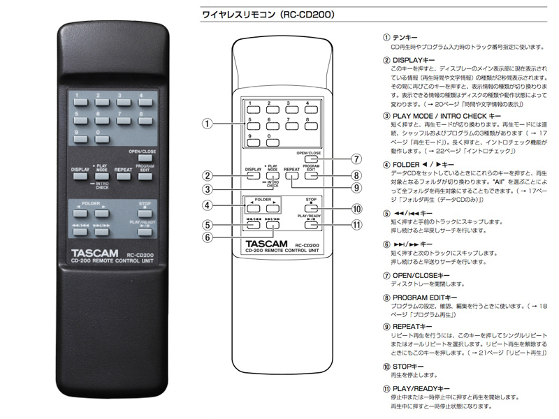 Tascam CD-200 ◇ 業務用 CDプレーヤー【ローン分割手数料0%(12回迄