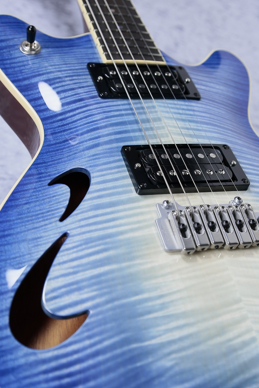 T's Guitars Arc-Hollow22,Flame ~ Arctic Blue Cave ~ #051604