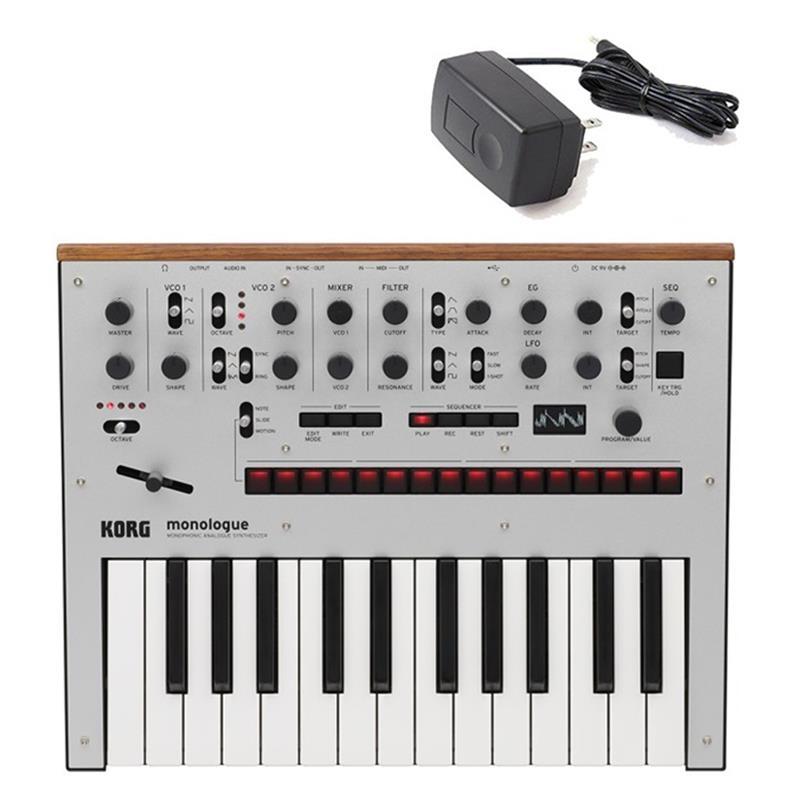 KORG 【史上最大決算セール】monologue-SV (Silver) シルバー【数量限定・純正アダプターKA350付】
