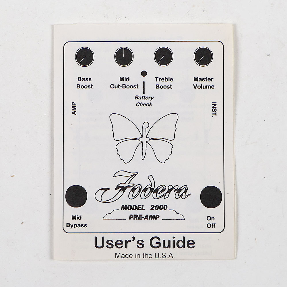 Fodera 【中古】Fodera フォデラ MODEL 2000 PRE-AMP ベース用