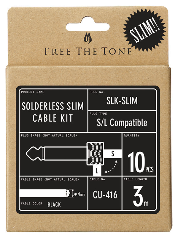 Free The Tone SLK-SLIM Solderless Slim Cable Kit パッチケーブル