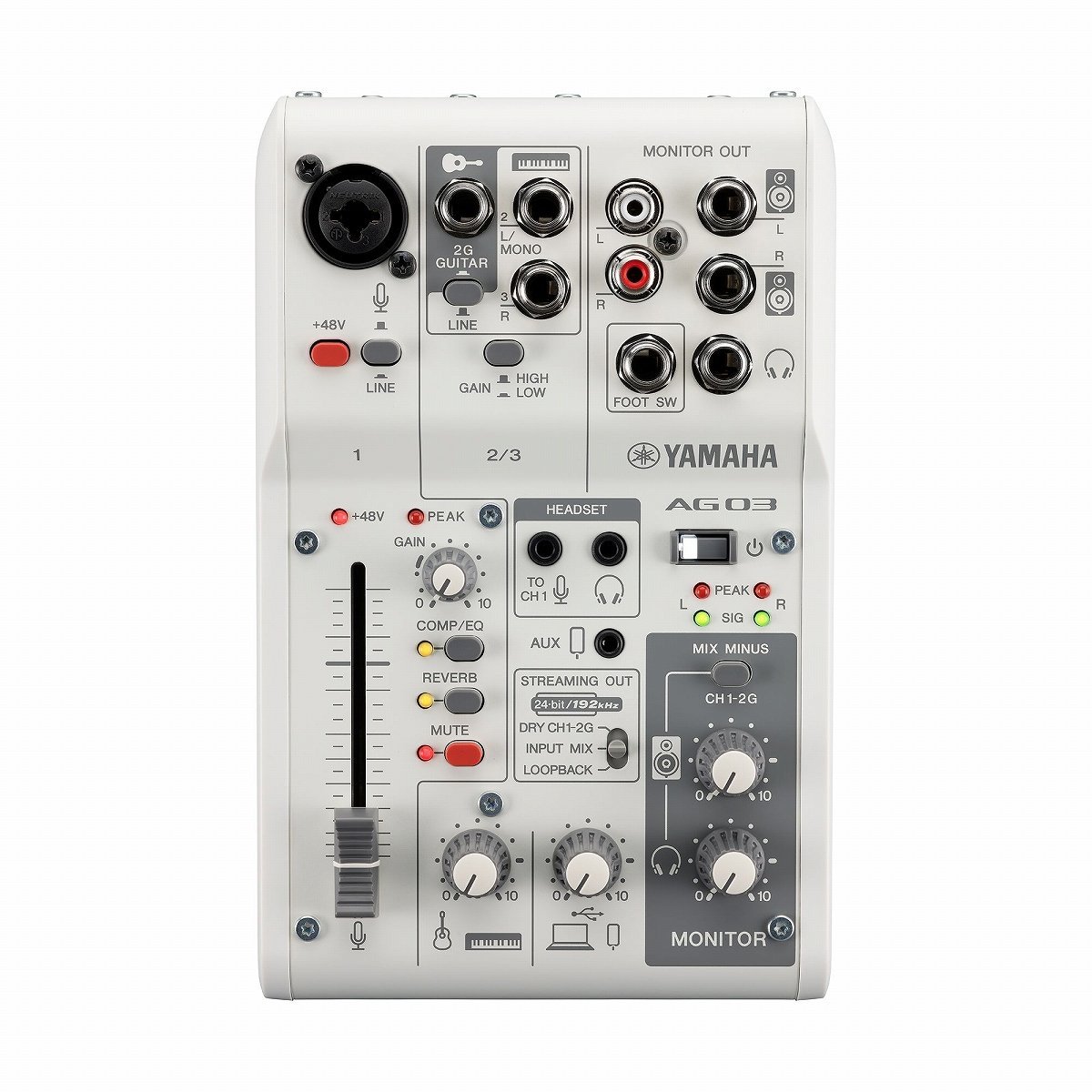 YAMAHA AG03MK2 W (ホワイト) ライブストリーミングミキサー【福岡