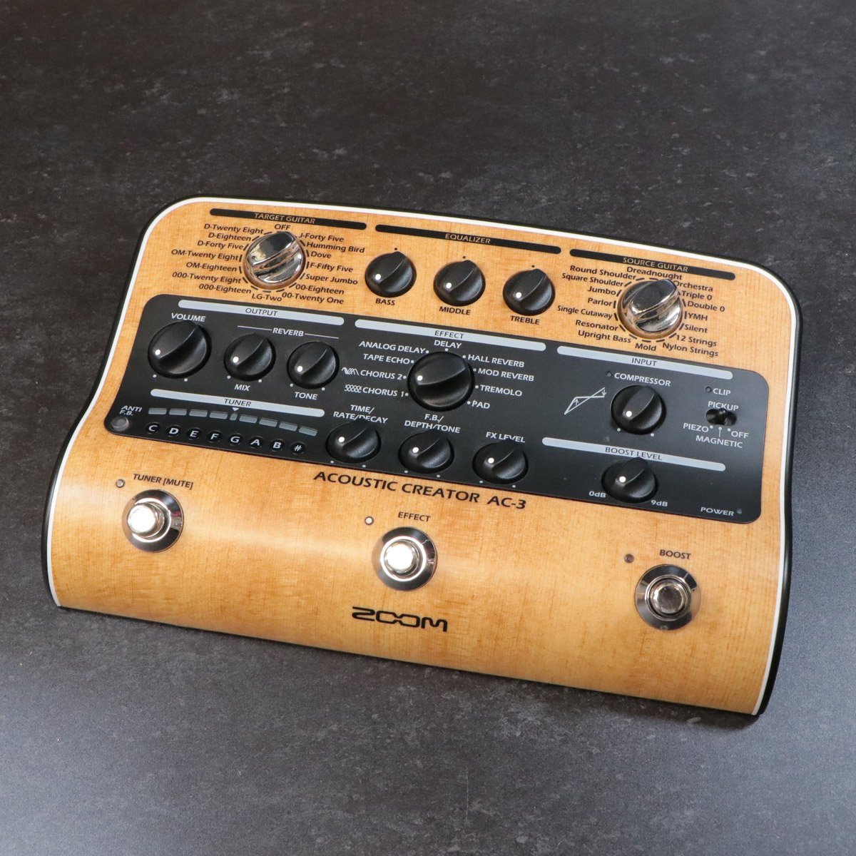 ZOOM AC-3 Acoustic Creator　アコギ用 プリアンプ AC-3 Acoustic Creator | ZOOM
