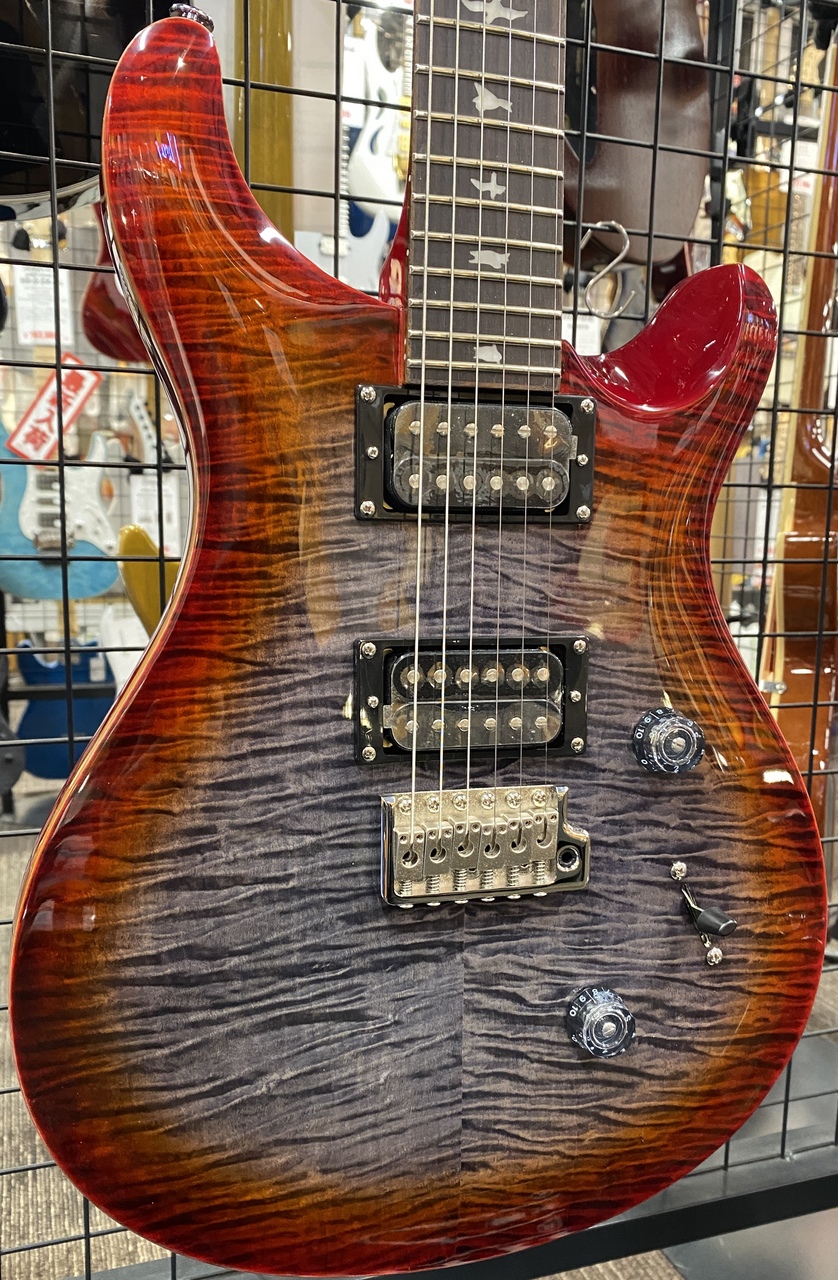 激杢！Paul Reed Smith SE custom24 MOD Paul Reed Smith(PRS) 【獄炎杢個体】SE Custom24 -Charcoal Cherry