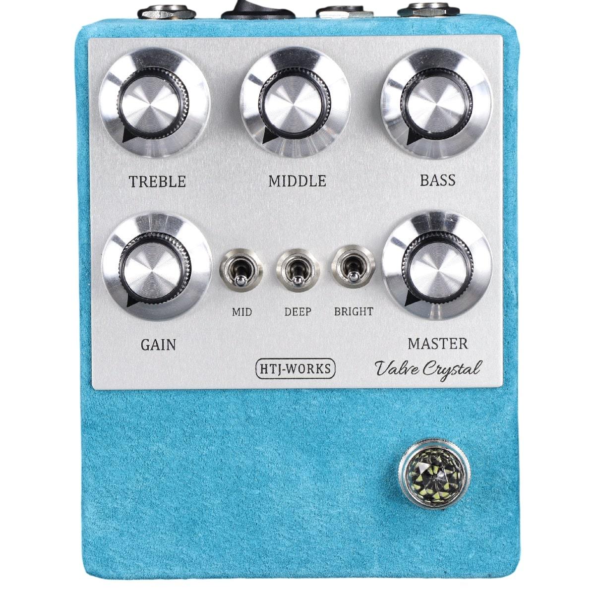 HTJ-WORKS Valve Crystal Silver Top 12AX7 Tube Preamp Light Blue