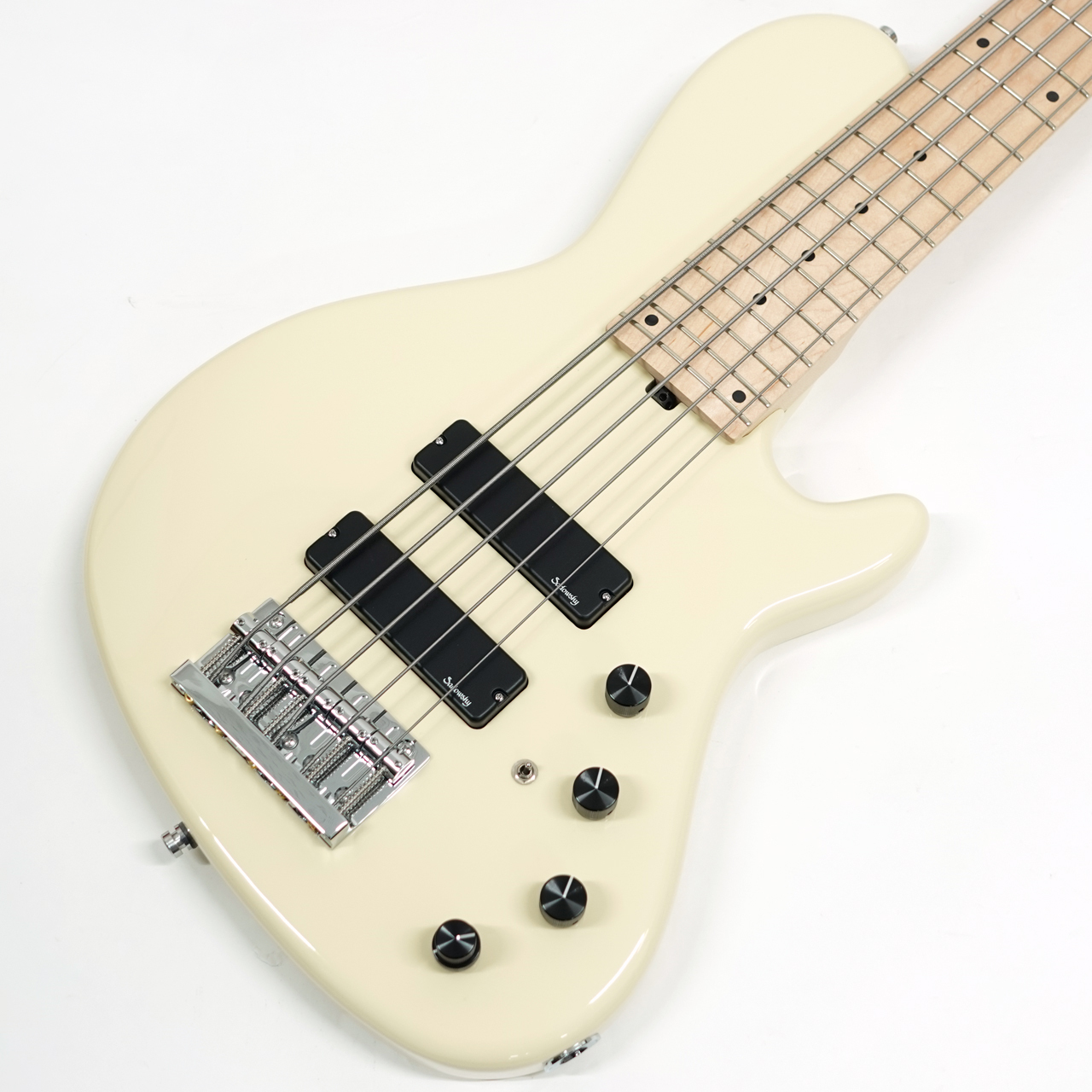 Sadowsky ML24 SC5 Single Cut Bass Ash / Olympic White High Polish 