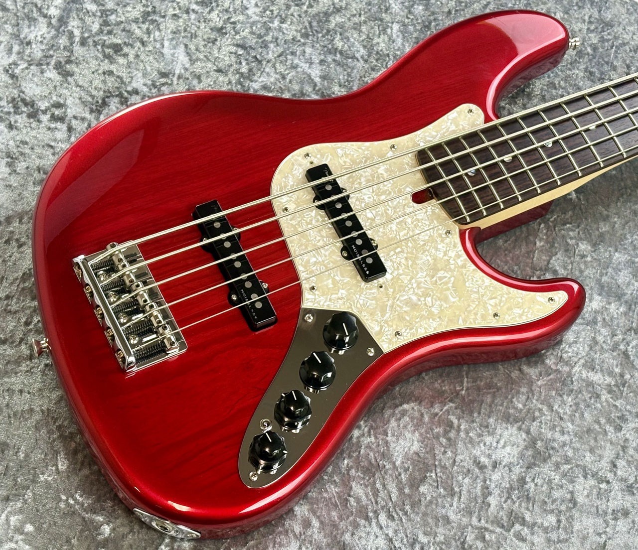 F-bass MADE IN JAPAN LIMITED DELUXE JAZZ BASS V - Crimson Red