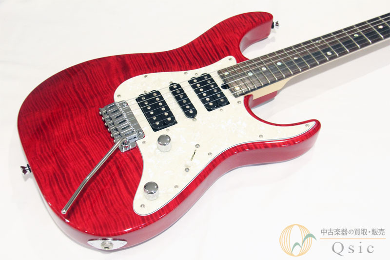 T's Guitars DST-Classic 24 Flame Trans Red 【返品OK】[UI775]（中古 