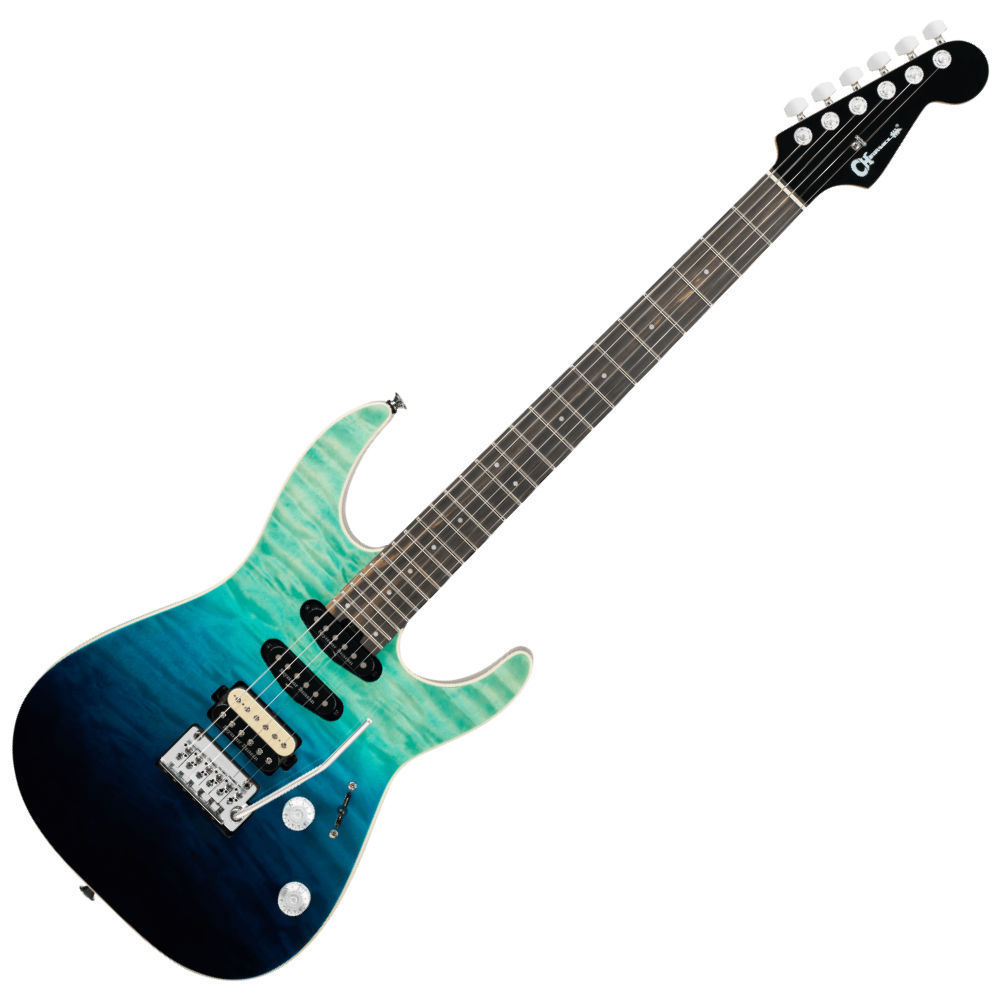Charvel Pro-Mod Plus Dinky DK24 HSS 2PT EB QM Ebony Fingerboard