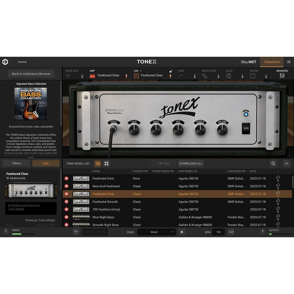 IK Multimedia TONEX One Bass Edition 【ベース用コンパクト