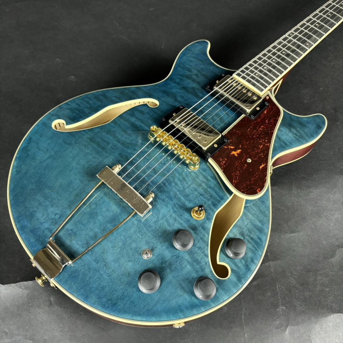 Ibanez AMH90QM TBL フルアコギター（新品/送料無料）【楽器検索