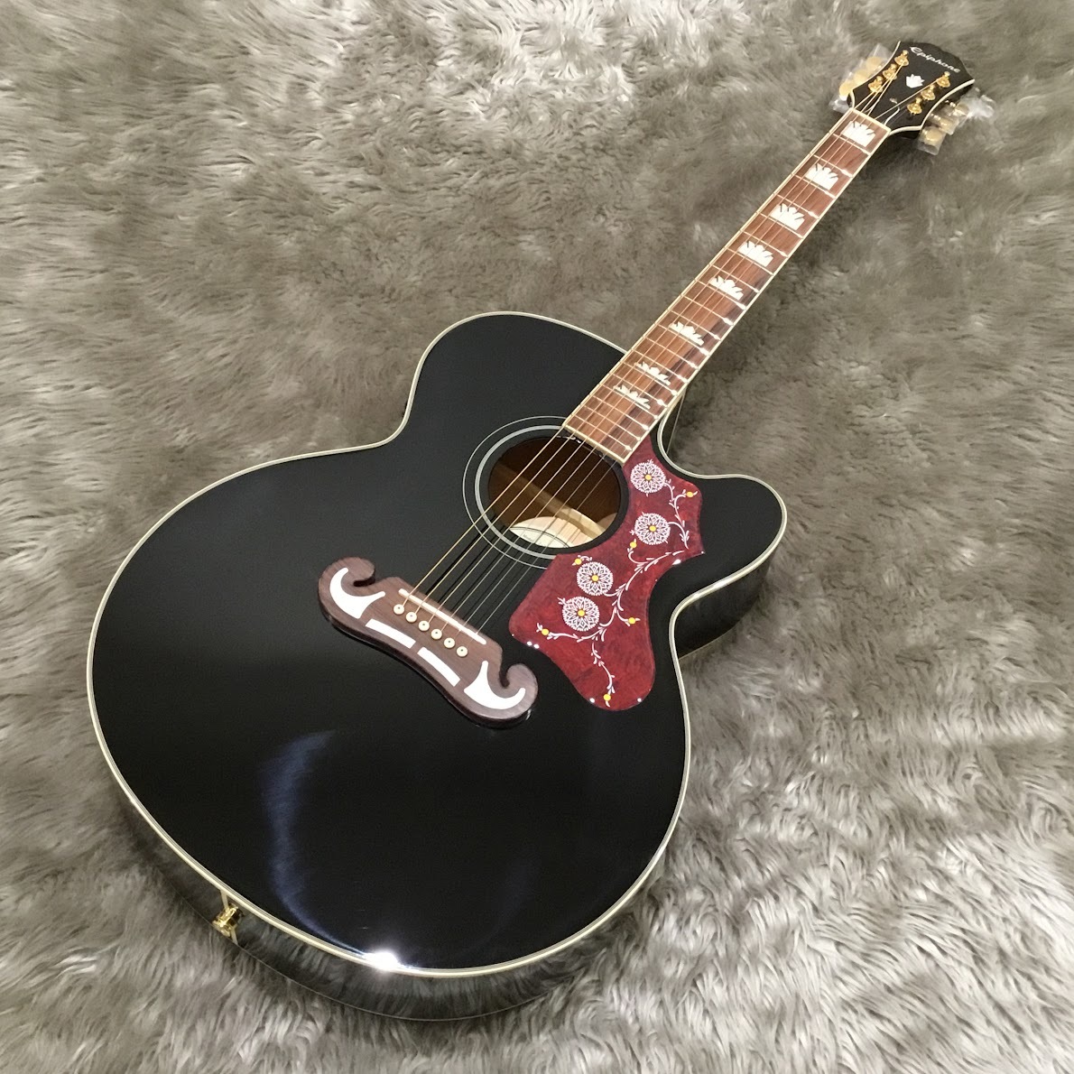 良質良質Epiphone EJ-200SCE BK エレアコ 黒 器材 | gltdbrand.com