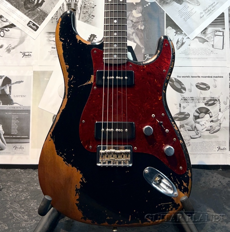 Fender Custom Shop MBS Dual P90 Stratocaster Heavy Relic -Black