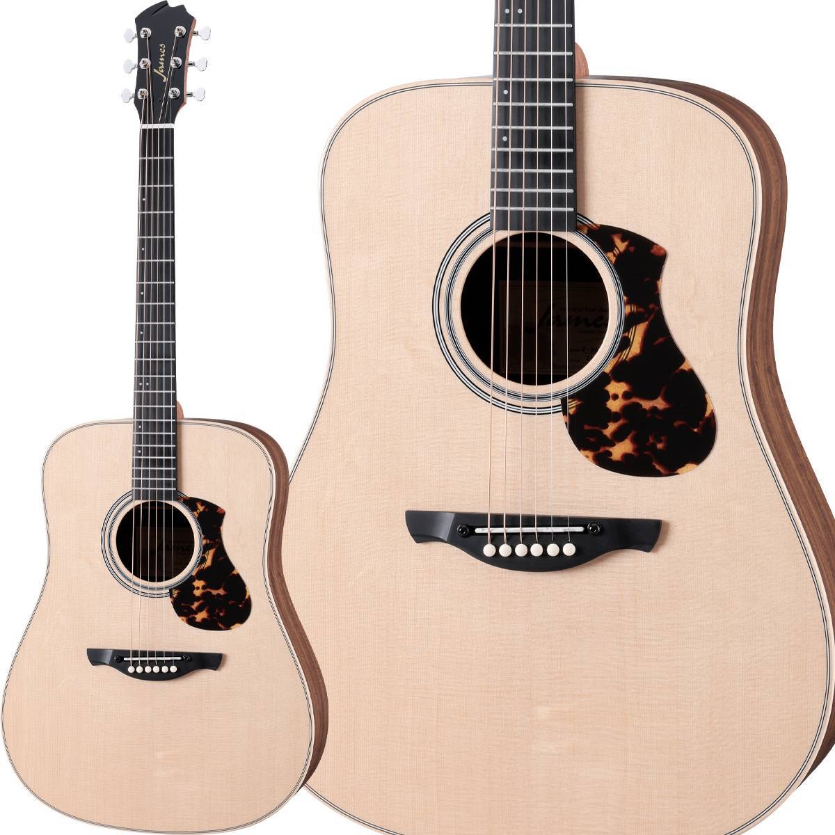 James J-300DII NAT ドレッドノート 簡単弦高調整 トップ単板（新品