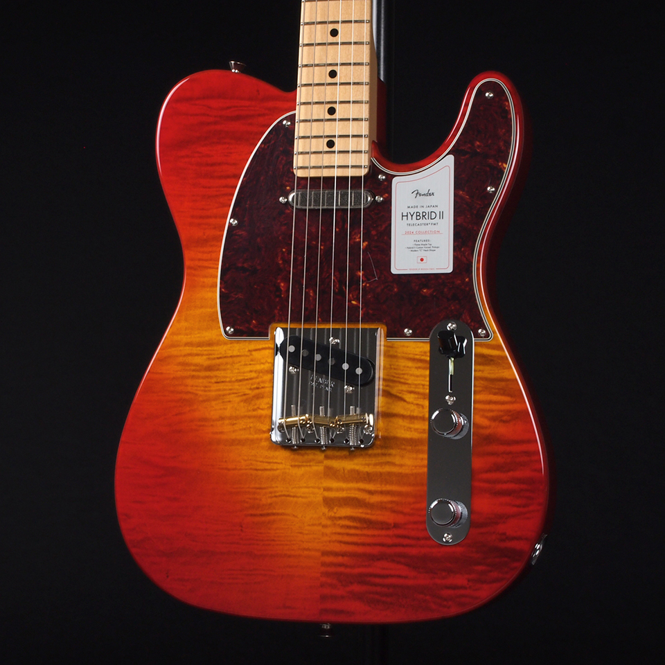 Fender 2024 Collection Made in Japan Hybrid II Telecaster Maple Fingerboard Flame  Sunset Orange Transparent（新品/送料無料）【楽器検索デジマート】