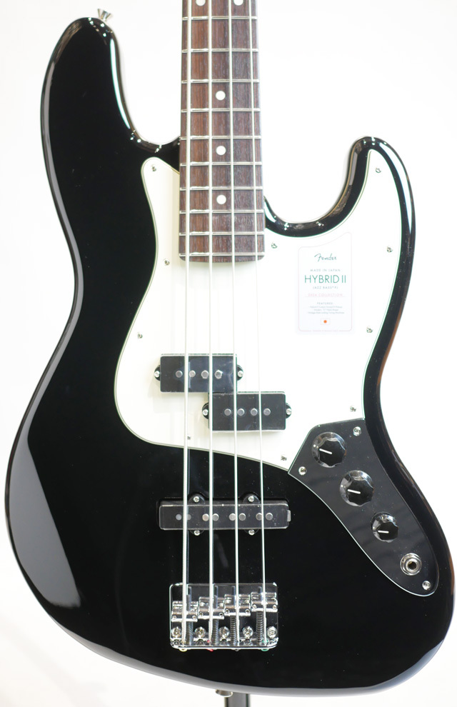 Fender 2024 Collection MIJ Hybrid II Jazz Bass PJ (Black)