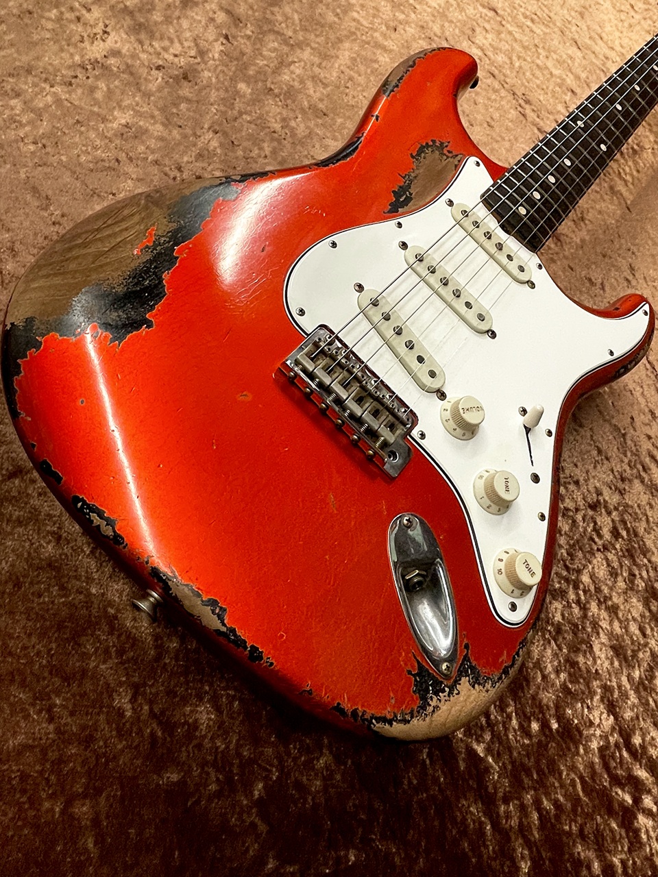 ハードレリック 60sストラトキャスター ソープバーPU × オイルコンデンサー Fender Custom Shop 1964 Stratocaster Hvy Relic -Candy Tangerine