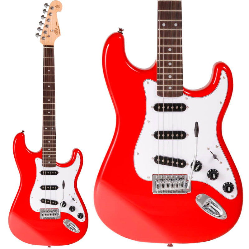 エレキギター SX ST SST アルダーボディ SX SST/ALDER/R/OWH エレキギター初心者14点セット 【ヘッドホン