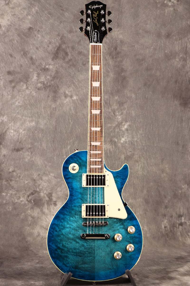 エピフォンLes Paul Standard 水色 Amazon.com: Epiphone Les Paul Modern, Faded Pelham Blue