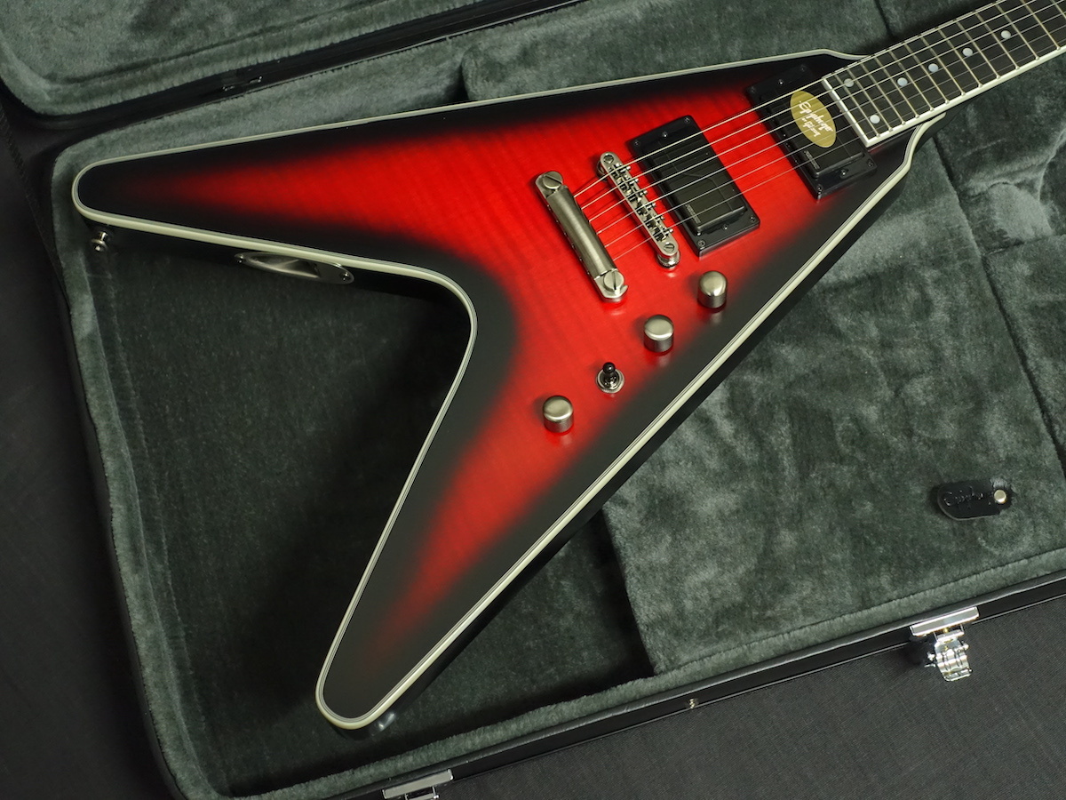 Epiphone Dave Mustaine Flying V Prophecy Aged Dark Red Burst