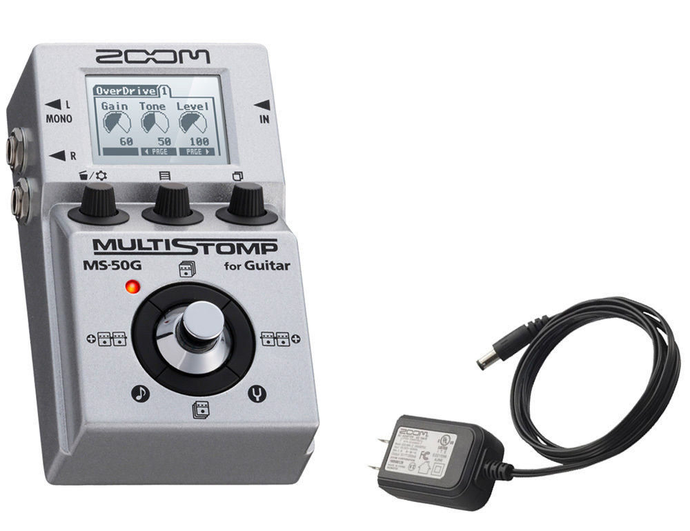 ZOOM MS-50G MultiStomp Guitar Pedal -純正ACアダプター付- 定番の 