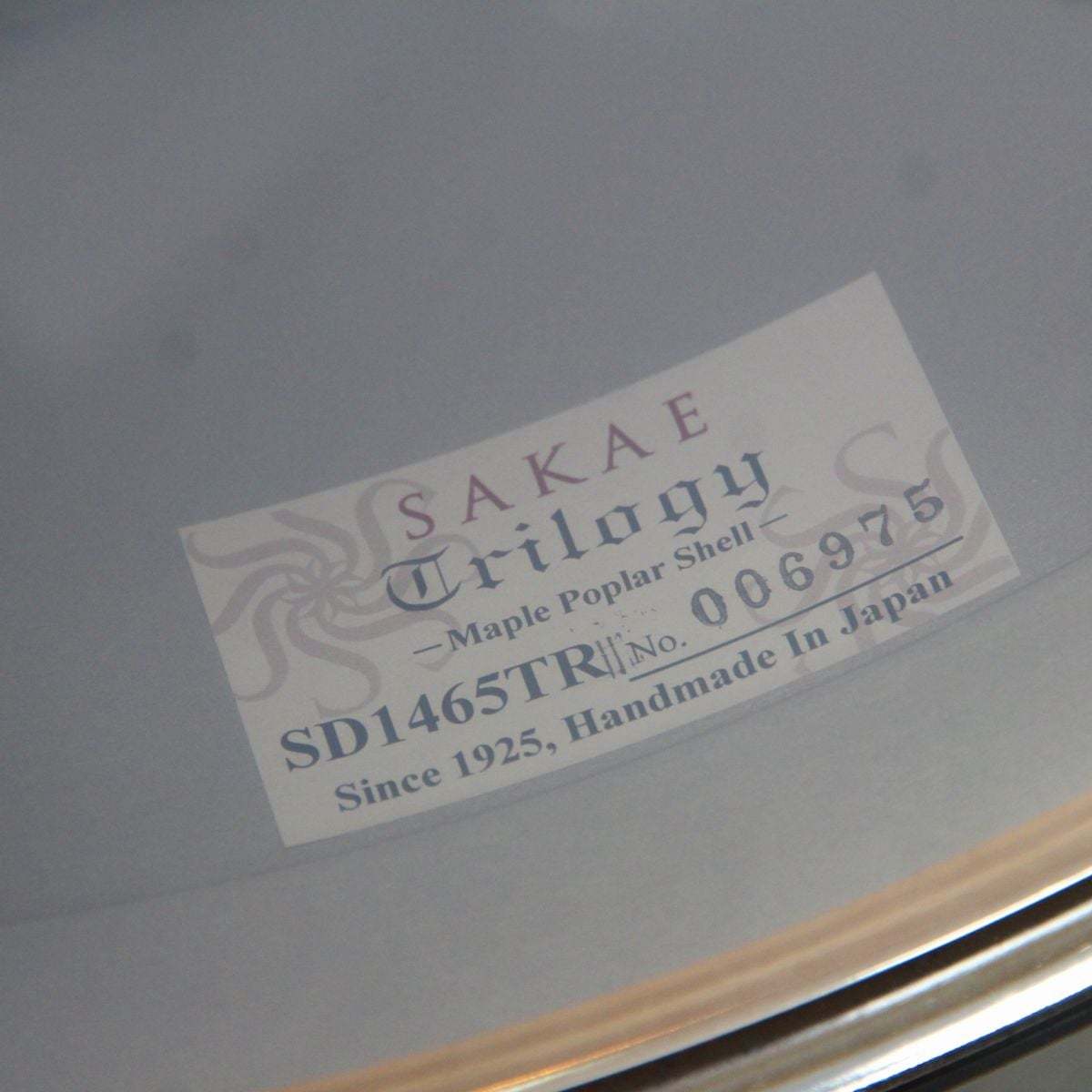 SAKAE SD1465TR Trilogy Series Snare 14×6.5 サカエ トリロジー