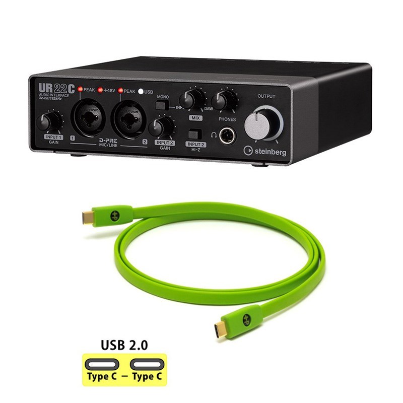 Steinberg UR22C + OYAIDE製高品質USBケーブルセット(Type C to