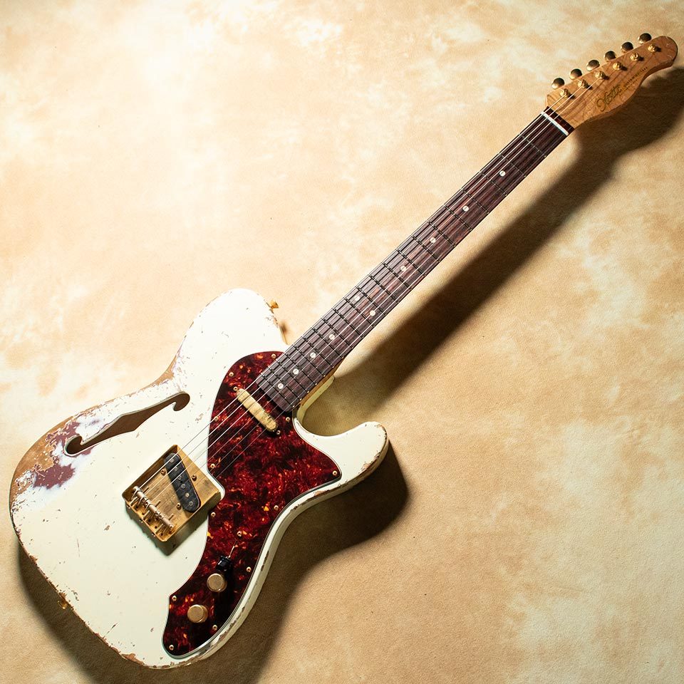 Xotic XTC-1 TL Vintage White over Burgundy Mist Heavy Aged Gold