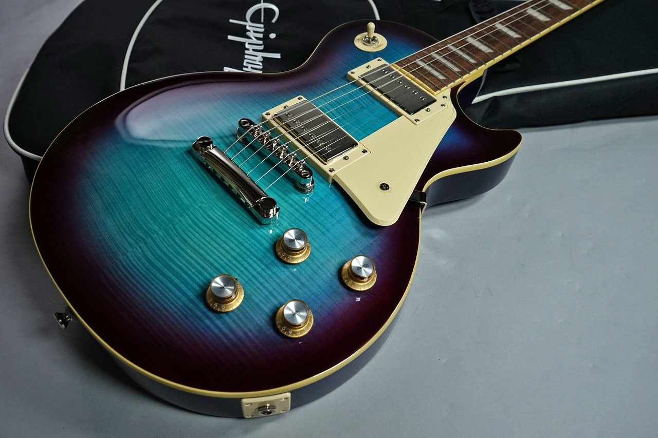 超美品!! 日本製 エレキギター HISTORY ターコイズブルー レスポール Epiphone Les Paul Standard 60s Figured Blueberry Burst