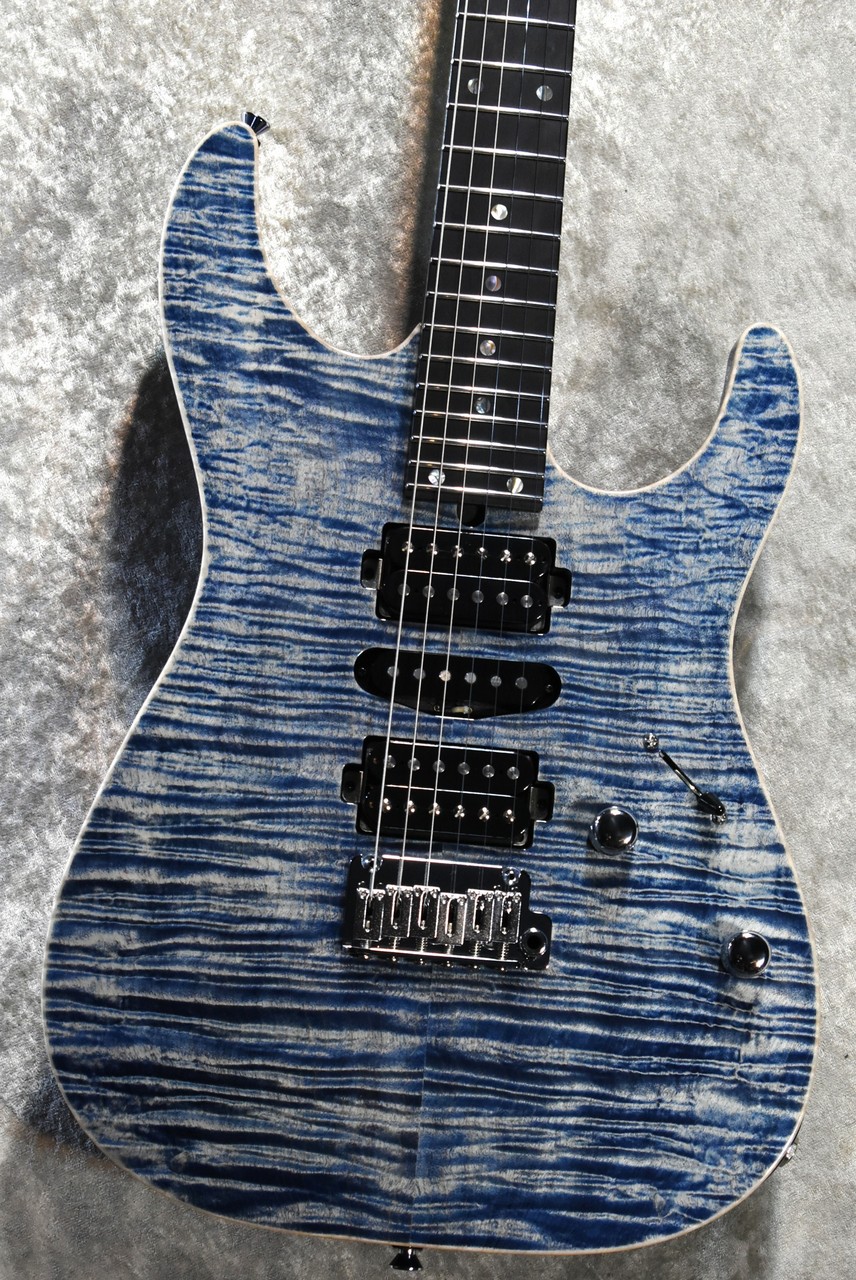 T's Guitars DST-Pro24 -Trans Blue Denim- 【軽量3.43kg/良虎杢