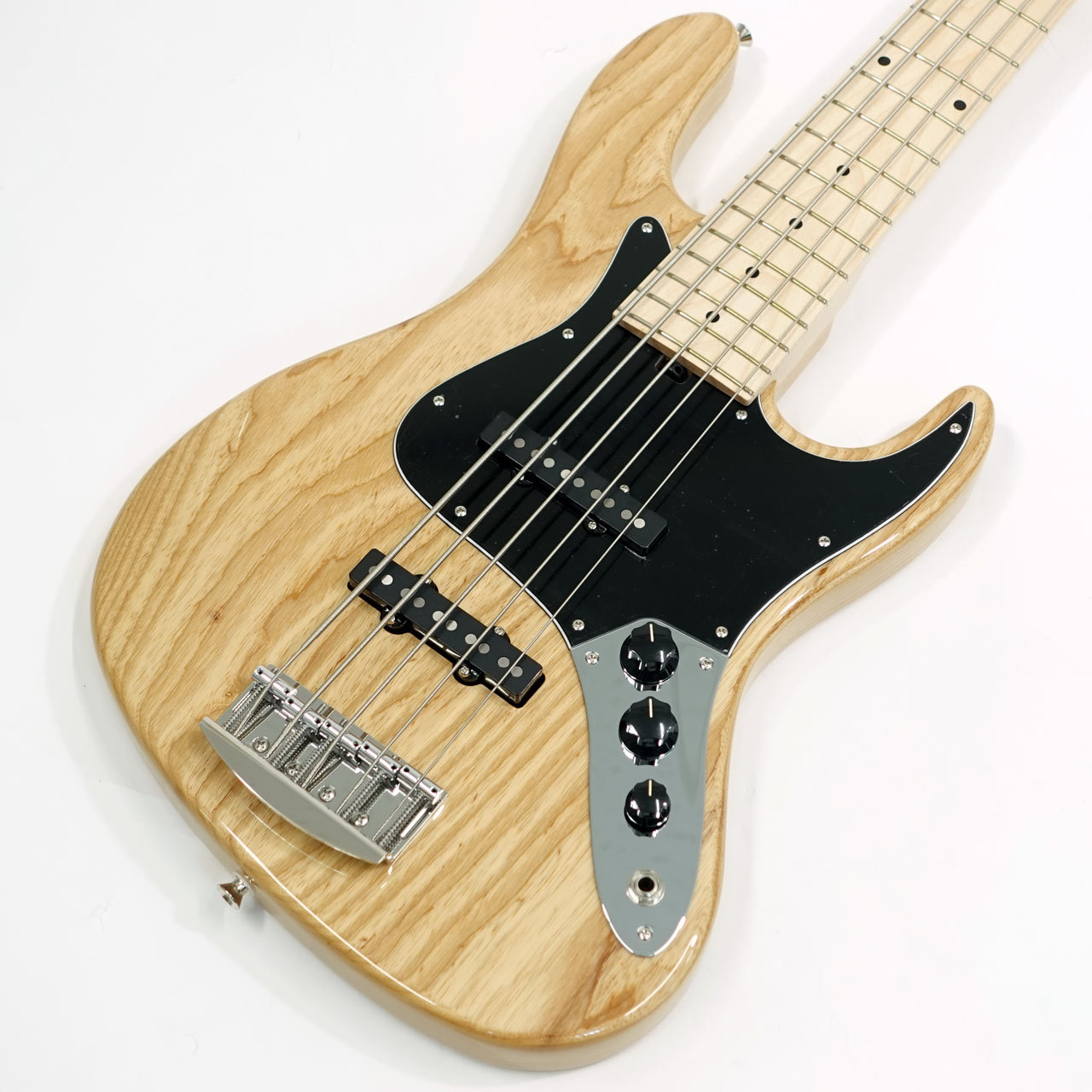 激レア マニアックなバリ虎アクティブ5弦ベース CLIVE 杢目○ 弦新品です Kikuchi Guitars Hermes MV5 PASSIVE（Ash/Maple）Natural（新品/送料