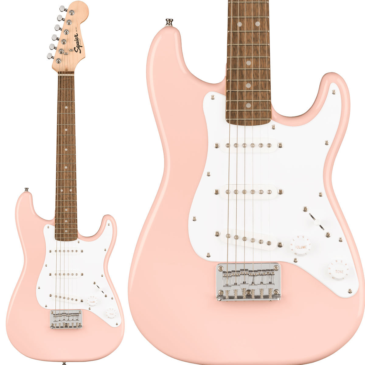 Squier by Fender Mini Stratocaster Shell Pink エレキギター 