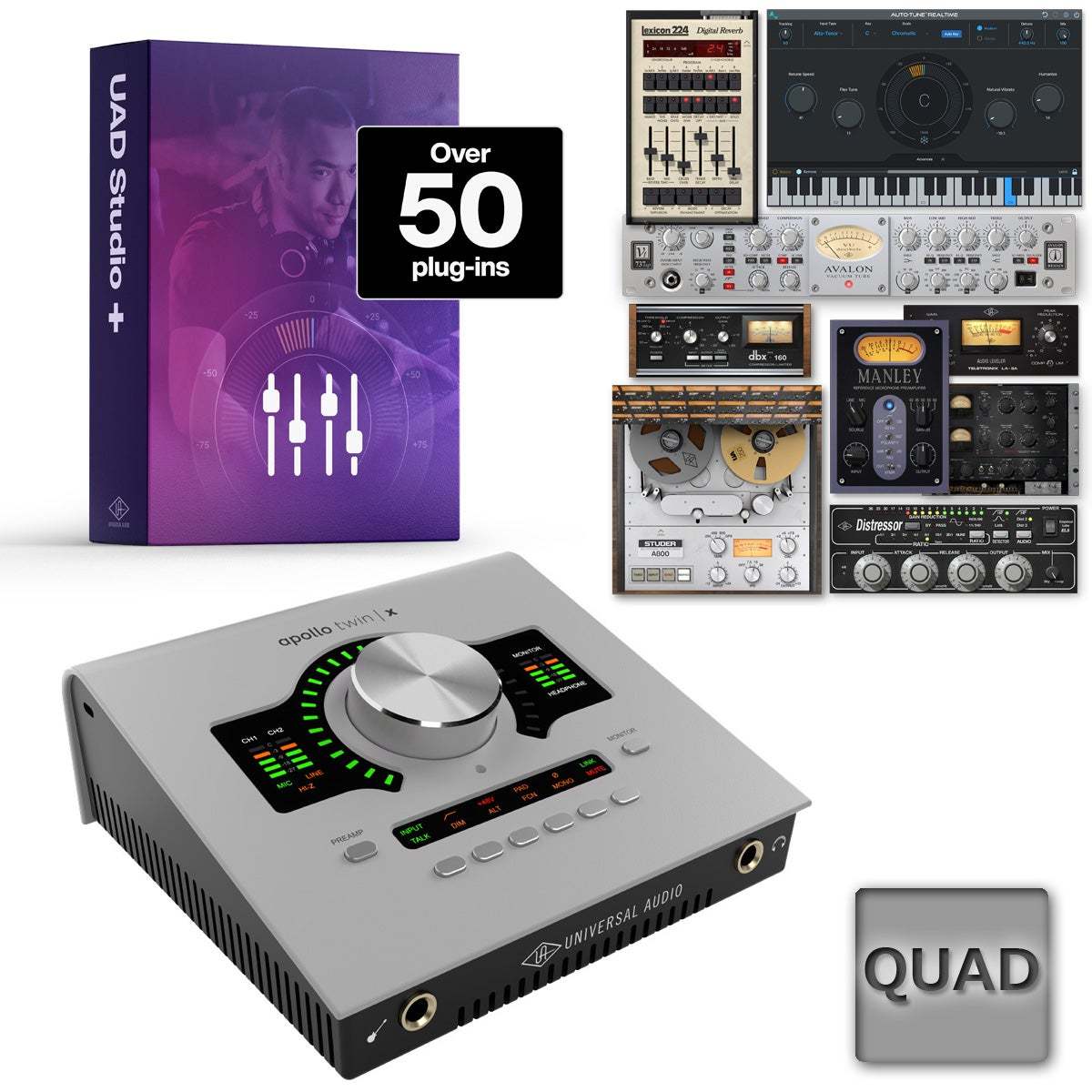 Universal Audio Apollo Twin X QUAD | Gen 2 Studio+ Edition UAD 