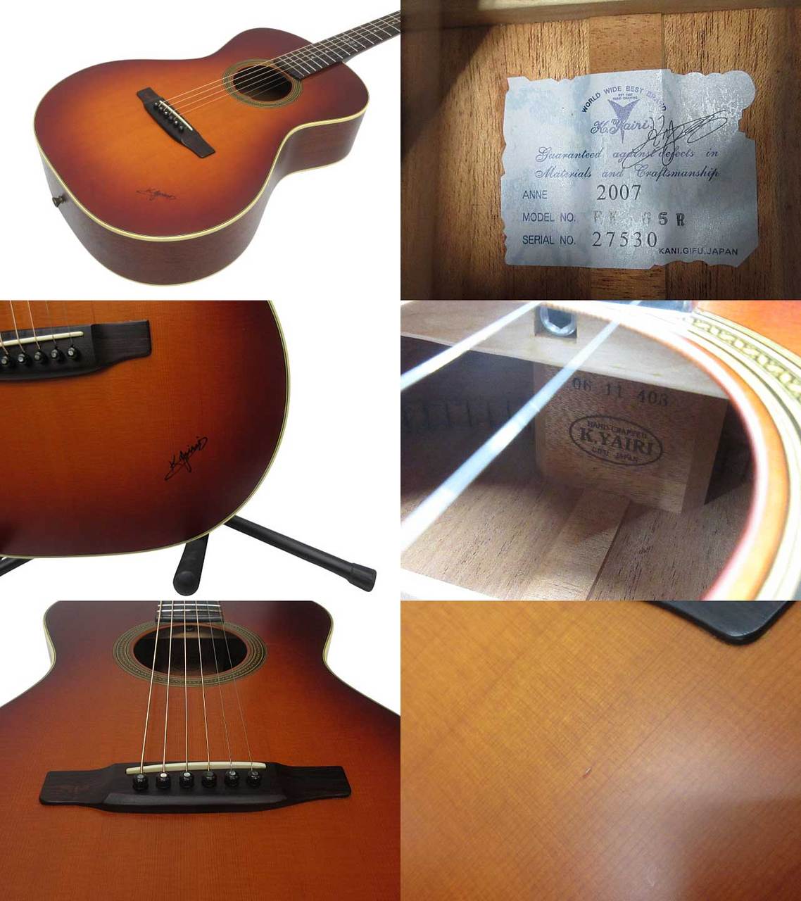 K.Yairi FK-6C 1997年製 本社リペア済み アコースティックギター K