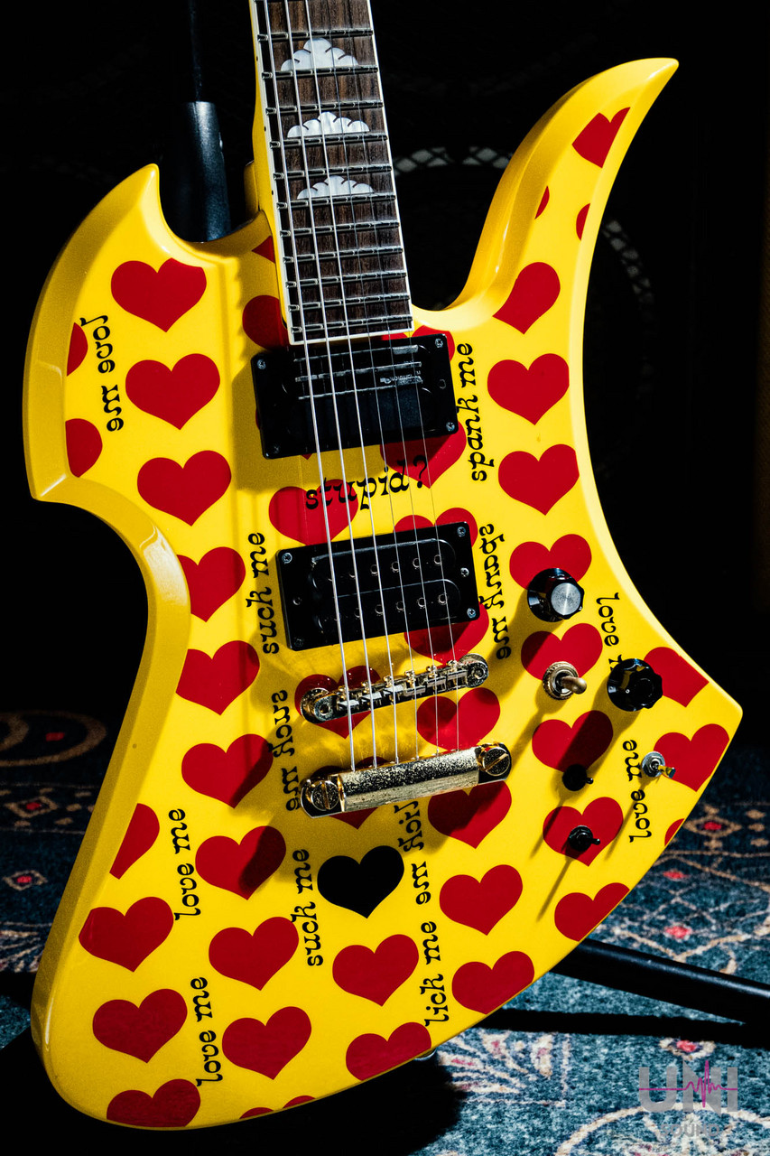 [8/31削除][傷汚れ極少]イエローハート　hide MG145S Burny MG-145S HY ~Yellow Heart~【hide Signature Model】 税込